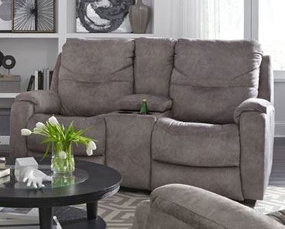 royal flush loveseat with console