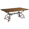 Picture of Rectangular Dining Table with Metal Base (Black Forest)