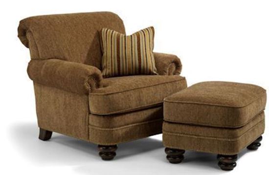 Bay Bridge Fabric Chair & Ottoman Model 7791-10-08 from Flexsteel furniture
