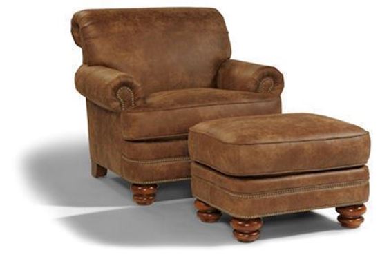 Bay Bridge Leather Chair & Ottoman B3791-10 from Flexsteel