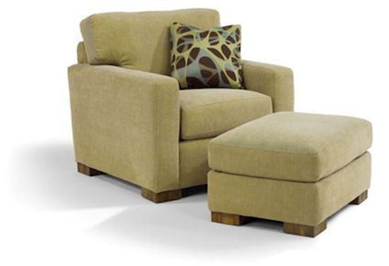 Flexsteel Bryant Fabric Chair & Ottoman