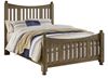 Maple Road Poster Slat Bed in a Weathered Grey finish