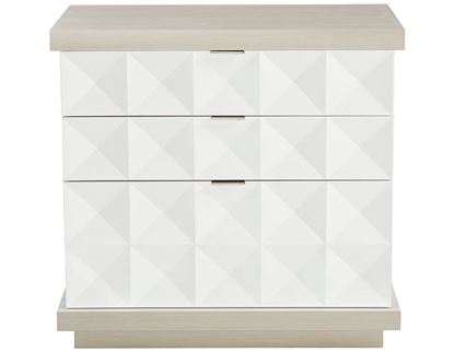 Axiom Nightstand with Cast Overlays on each drawer front