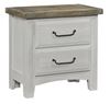 Sawmill 2 Drawer Nightstand with an Alabaster (Two Tone) finish