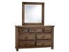 Maple Road Triple Dresser with Mirror in a Maple Syrup finish
