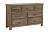 Maple Road Triple Dresser in a Weathered Grey finish