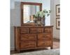 Maple Road Triple Dresser with Mirror in an Antique Amish finish