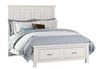 Maple Road Mansion Bed with Storage in a White finish