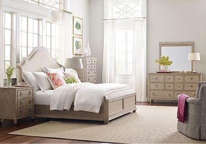 Vista Bedroom collection with Upholstered Shelter Bed