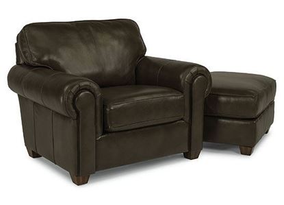 Carson Leather Chair (B3937-10) with Ottoman