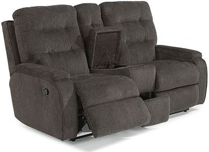 Kerrie Reclining Loveseat with Console (2806-601)