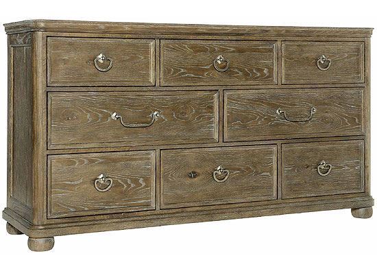 Rustic Patina Eight Drawer Dresser  387-052d in a Peppercorn finish by Bernhardt furniture
