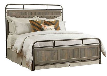 Mill House - Folsom Metal Bed 860-397AP with a Rustic Alder finish by Kincaid furniture