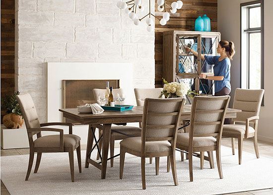 Modern Forge Dining Collection with Laredo Dining Table by Kincaid furniture