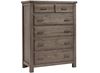 Chestnut Creek 5-Drawer Chest (161-115 Pewter) from Centennial Solids furniture