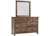 Chestnut Creek 6-Drawer Dresser (162-003) in a Fawn finish with Landscape mirror