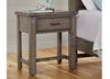 Chestnut Creek One Drawer Nightstand in a Pewter finish from Centennial solids