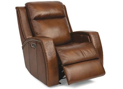 Mustang Gliding Leather Recliner with Power Headrest (1873-54PH) by Flexsteel furniture