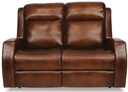 Mustang Reclining Leather Loveseat with Power Headrest (1873-60PH) by Flexsteel furniture