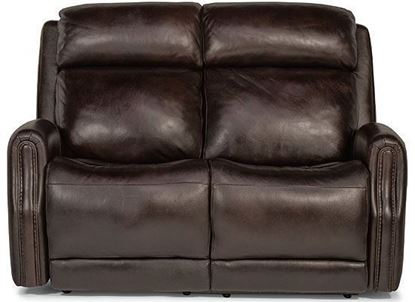 Stanley Reclining Leather Loveseat with Power Headrests (1897-60PH) by Flexsteel furniture