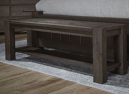 Dovetail Bed Bench with a Java finish from Vaughan-Bassett furniture