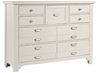 Bungalow Home Master Dresser - 9 Drawer with a Lattice finish from Vaughan-Bassett furniture