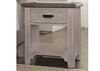 Bungalow Home 1 Drawer Night Stand with a Dover Grey finish from Vaughan-Bassett furniture