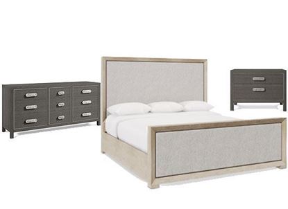Prado Bedroom Collection with panel bed edging